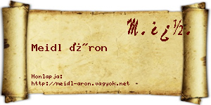 Meidl Áron névjegykártya